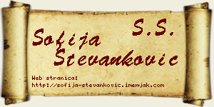 Sofija Stevanković vizit kartica